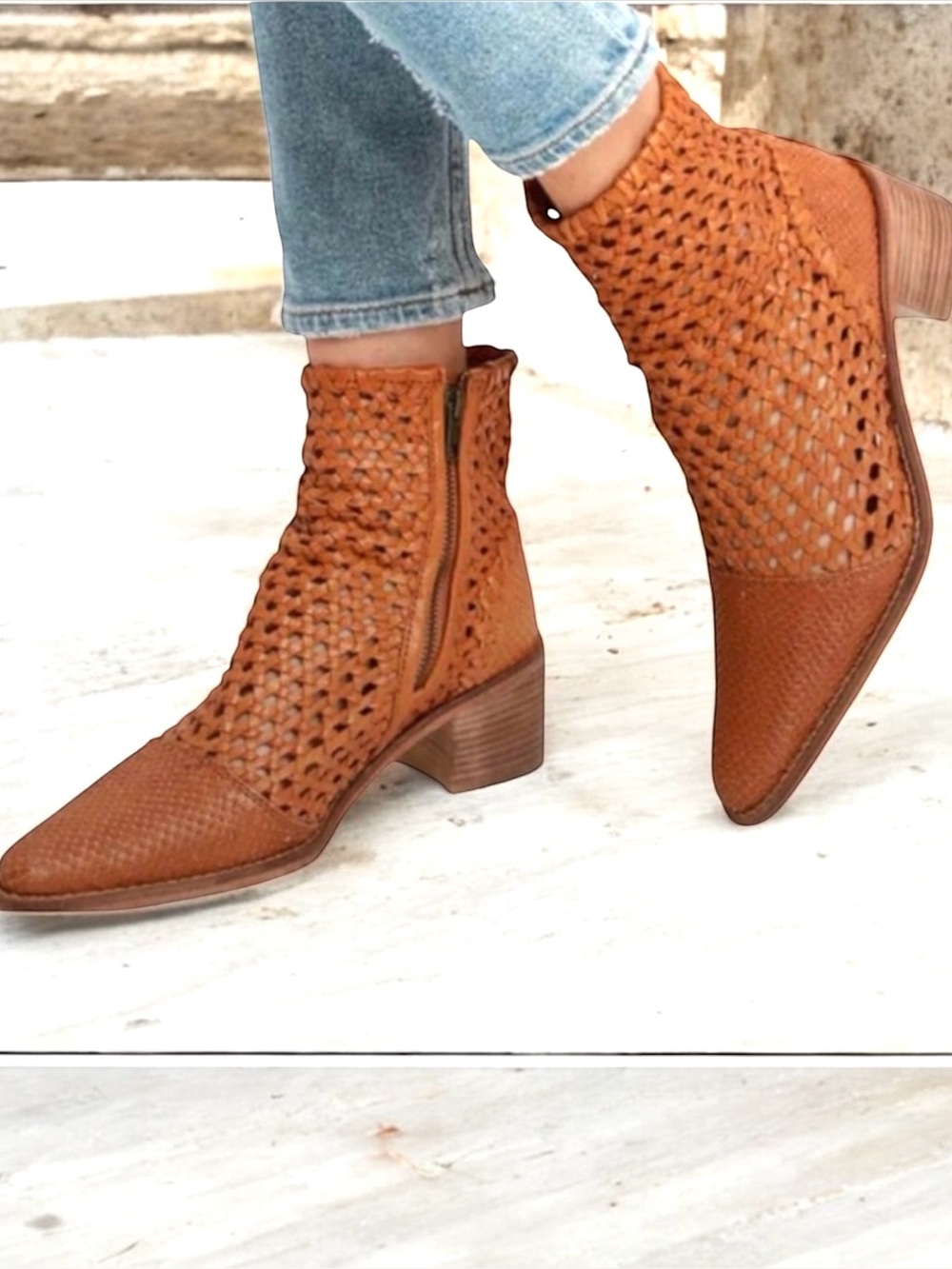 Free People In The Loop Woven Leather Boots